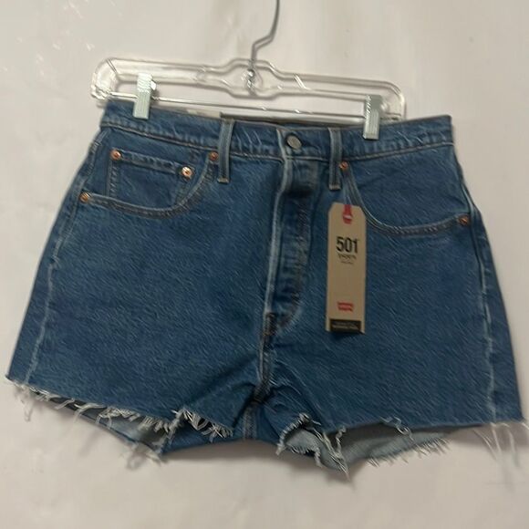LEVI’S 501‎ NWT SHORTS HIGH RISE FITTED THROUGH SIZE 31 - Picture 1 of 9